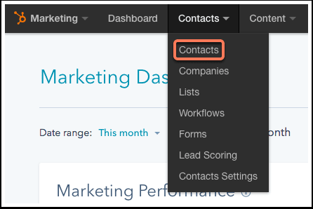 HubSpot Trello Integration: Importing Contacts Menu from HubSpot